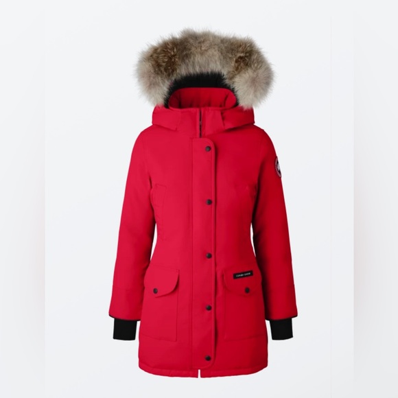 Canada Goose Trillium Parka, Fusion Fit (Petite) Size S, Red - Picture 2 of 13